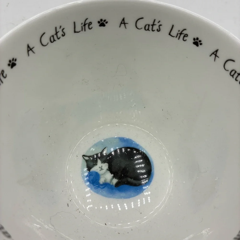 Cat Ceramic Mug - Black, White, Tan Cat lovers